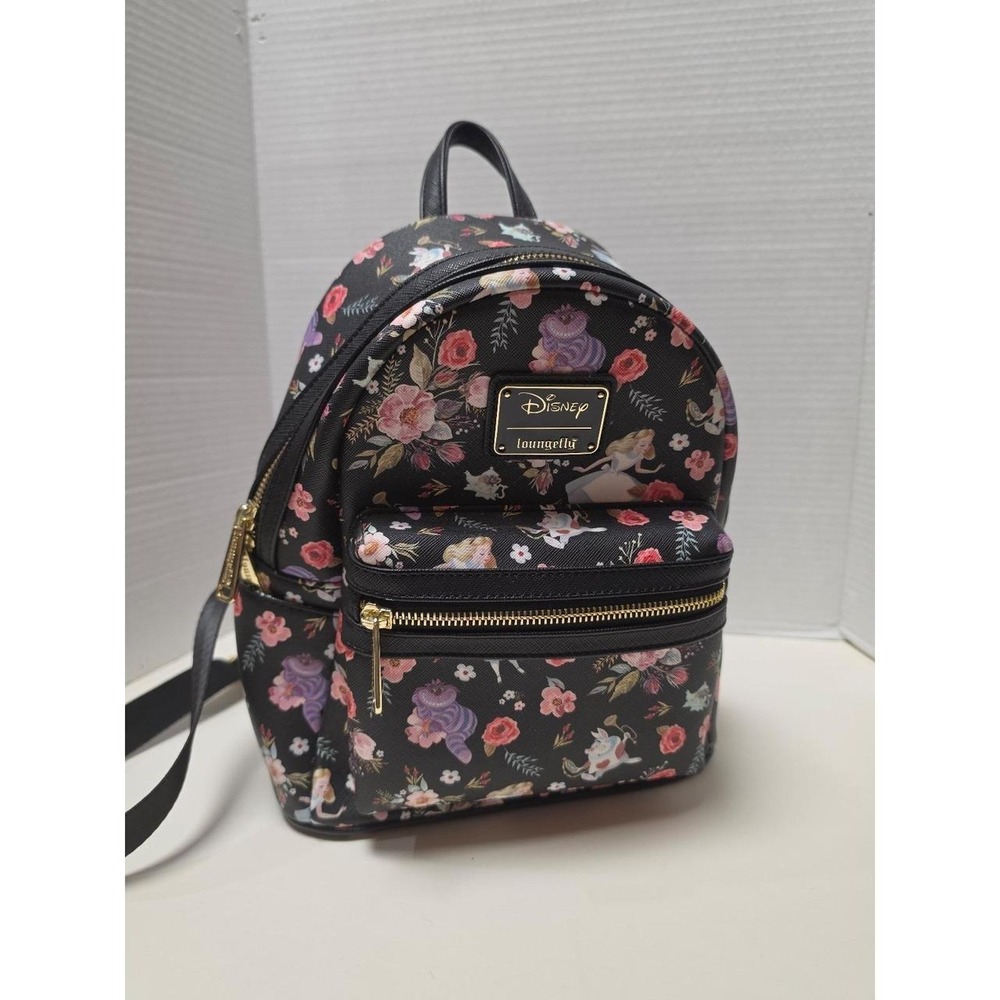 Loungefly Alice in Wonderland floral mini-backpack Disney park bag